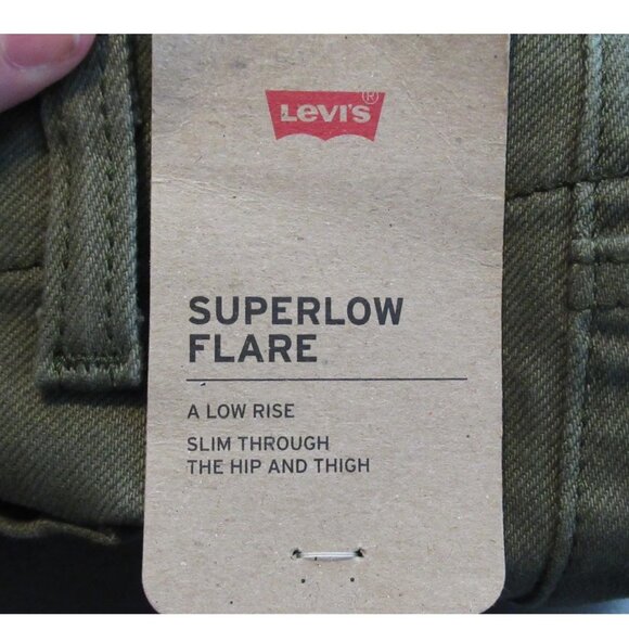 NWT Levi's Women's Low-Rise Flare-Leg Jeans, Olive Night Green, 31 / 31x32 - Picture 4 of 8